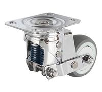 Ruedas giratorias de oficina de metal, resistentes, industriales, con doble amortiguación de impactos, silenciosas, antidesgaste, antipolvo, antideslizantes, giro de 360°, 4 pulgadas