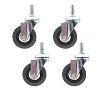 Ruedas giratorias de repuesto para muebles de oficina, ruedas de alta resistencia con vástago de goma de 75 mm y 3 pulgadas, ruedas para carrito, pivote móvil, vástago roscado de 30 mm de al