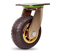 Ruedas giratorias de repuesto, Rueda giratoria de goma, rueda giratoria industrial pesada, rueda giratoria for muebles con freno, ruedas giratorias de transporte con carro (color: Gol(Gold,B)