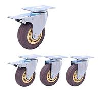Ruedas giratorias de rueda de alta resistencia de 3 pulgadas / 100 mm de goma antideslizante silenciosa para muebles y transporte industrial 480 kg de capacidad de carga de 4 juegos de 4 ide
