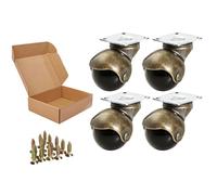 Ruedas giratorias de, Ruedas de Muebles Placa Superior con Capucha, rotación de 360 Grados 4 Pack