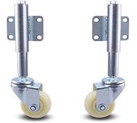 Ruedas giratorias de ruedas de nylon para ruedas de nylon Rueda de freno cargada de freno cargada, doble rodamiento, capacidad de carga de 440 libras de servicio pesado, para muebles de ricino de