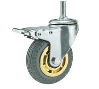Ruedas giratorias, Paquete variado de 5 ruedas giratorias for muebles de 4 a 5 pulgadas(1pc Stem Brake Wheel,4 inch)