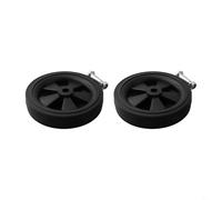 Ruedas giratorias para compresor de aire de 15,2 cm, absorción de golpes, antideslizante, silencioso, plástico negro con tornillos, paquete de 2 unidades para bombas de aire, máquinas de aceite