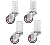 Ruedas giratorias para muebles Ruedas giratorias de goma Ruedas giratorias silenciosas con rodamiento de bolas Ruedas de repuesto de tubo cuadrado de 22/25 mm que no dejan marcas Juego de 4