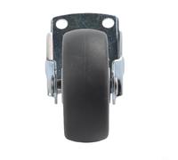 Ruedas giratorias para muebles y puertas correderas - 68x21mm hierro galvanizado con banda de rodadura de goma, rodamiento suave silencioso, tirador direccional de montaje lateral (4 piezas rojo)