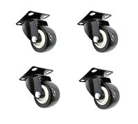 Ruedas giratorias resistentes, universales para muebles, tamaño 1.5/2/2.5/3/4 pulgadas, silenciosas, resistentes al desgaste, con absorción de impactos que no rayan (4 pulgadas) (4 pulgadas)