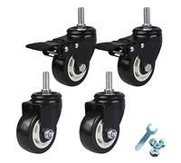 Ruedas giratorias Rueda de 75 mm de alta resistencia Cojinete doble de poliuretano para reemplazo de carros y muebles Movilidad suave Ajuste universal duradero Fácil de instalar
