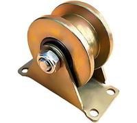 Ruedas giratorias, Rueda de riel rígida con ranura en H, rodillo deslizante con soporte, herrajes deslizantes de acero n.° 45(50mm)