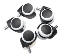 Ruedas Giratorias, Ruedas 5 uds Silla de oficina for el hogar sofá ruedas giratorias rueda silenciosa goma Universal protege suelo madera