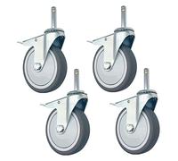 Ruedas giratorias Ruedas de 4 pulgadas Vástago de alta resistencia Oficina S para muebles Carro de transporte industrial Rueda de comedor de 100 mm Rueda con rueda de repuesto universal Rued