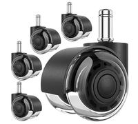 Ruedas giratorias, Ruedas for silla de oficina, ruedas de escritorio silenciosas suaves de repuesto de 2 pulgadas for silla de trabajo y juegos, rodamiento resistente y seguro, 5 uds.,Movimiento flex