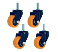 Ruedas giratorias, Ruedas industriales con montaje de vástago roscado de alta resistencia, repuesto for muebles, banco de trabajo, carro(3inch)