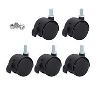Ruedas giratorias, Ruedas para Muebles industriale Chair Swivel Casters Replacement Pack of 114 with 360 Degree Swivel and Floor Protection(Brake)