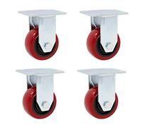 Ruedas giratorias, Ruedas para Muebles industriale Heavy Duty Swivel Castor Wheels Polyurethane Pack of 4 100-200mm(Standard,100mm)