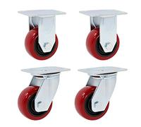 Ruedas giratorias, Ruedas para Muebles industriale Heavy Duty Swivel Castor Wheels Polyurethane Pack of 4 100-200mm(Standard+Universal,125mm)