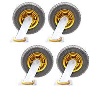 Ruedas giratorias, Ruedas para Muebles industriale Industrial Caster Wheels Swivel Plate 360 Degree Rubber Wheel 100-200mm Pack of 4(Universal,200mm)