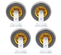 Ruedas giratorias, Ruedas para Muebles industriale Industrial Caster Wheels Swivel Plate 360 Degree Rubber Wheel 100-200mm Pack of 4(Standard,200mm)