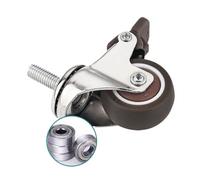 Ruedas giratorias universales de 360 ° for muebles, rueda silenciosa de goma suave y pesada for plataforma, silla con ruedas, Accesorios for el hogar, 4 Uds.(A-Fixed,2 inch)