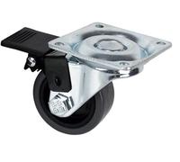 Ruedas Goma Gris Placa/Freno - RUEDA GOMA/GRIS PLACA/FRENO Ã˜50X18MM Unid: 4