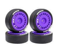 Ruedas hexagonales de 12 mm de 66 x 26 mm para 1/10 LC PTG-2R Tamiya 1/10 XV01 xv02 HSP MJX 10303 10304 xts-s10/ Rally Ford (morado A)