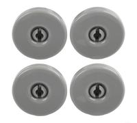Ruedas inferiores para cesta de lavavajillas 4 piezas para Electrolux para | Acción de rodamiento suave, funcionamiento silencioso, color gris oscuro, se adapta al estante inferior, reduce la fricción