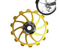 Ruedas Jockeys Pulley | Rueda de dirección del desviador trasero de bicicleta | Rueda de engranaje de cerámica duradera 14T/15T/16T, resistente a los impactos y suave para el transporte en cadena