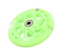 Ruedas LED intermitentes de 120 mm con rodamientos ABEC-7, neumáticos delanteros traseros iluminados para niños, piezas de repuesto de rodillos de poliuretano de 120 x 20 mm (verde)