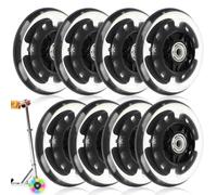 Ruedas luminosas para patines en línea, 8 unidades, ruedas luminosas con rodamientos, ruedas de patines en línea de 80 mm, ruedas intermitentes LED para todo tipo de patines
