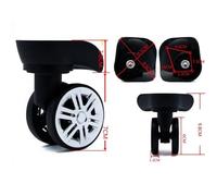 Ruedas Maleta 2 Pares de Ruedas for Maletas con A09 A57, silenciosas, giratorias a Izquierda y Derecha, Bricolaje, Piezas Repuesto(Rose Gold)