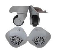 Ruedas Maleta 3 Pares de Ruedas Repuesto for Maletas, giratorias silenciosas A08, Goma, Accesorios carritos(Grey Small)