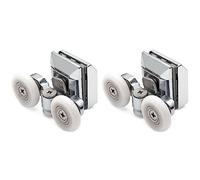Ruedas Mampara Ducha 2 Pcs/4PCS Shower Door Rollers 23mm Twin Zinc Alloy Shower Door Wheels Top Ruedas para Mamparas De Ducha (Color : Top 2pcs, Size : 23mm)