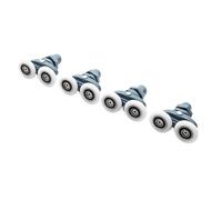 Ruedas Mampara Ducha 4/8 piezas de 23 mm y 25 for puertas corredizas ducha cristal con rodamientos poleas, doble balanceo emergente(4pcs,23mm)