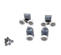 Ruedas Mampara Ducha 4 piezas de poleas for cabinas de ducha y rodillos for ducha, corredores, ruedas y poleas, diámetro 2 superiores dobles + 2 inferiores simples Ruedas Para Mamparas De Ducha(20mm)