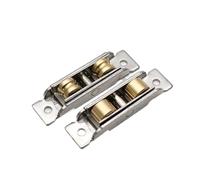 Ruedas Mampara Ducha 4 Uds 77/88 tipo carcasa de acero inoxidable rueda cobre polea ventana corredera rodillo pista ranura silenciosa(88 Type Groove 4pcs)