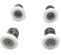 Ruedas Mampara Ducha 4pcs-8pcs/set 25mm Shower Cabin Room Sliding Glass Door Pulley Wheel Brass Runner Bearing Rollers Hardware Accessories Ruedas para Mamparas De Ducha (Color : 4pcs, Size : 20mm)