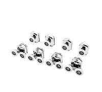 Ruedas Mampara Ducha 4pcs-8pcs/set Double Top And Single Bottom Chromed Zinc-Alloy Sliding Shower Cabin Pulleys Wheel Runner Door Rollers Ruedas Para Mamparas De Ducha(DW-118-8PCS,DW-118-25MM)
