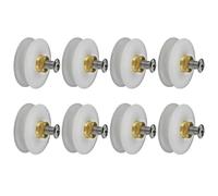 Ruedas Mampara Ducha 8 piezas de rodillos duraderos for puerta de baño, for ducha, for ducha, color blanco, 22 mm, accesorios Ruedas Para Mamparas De Ducha