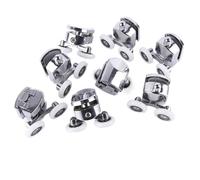 Ruedas Mampara Ducha Aleación De Zinc, Doble Rueda, Puerta Corredera Ducha, Rodamiento Rodillos, Reemplazo Ruedas(4-upper4-down,25mm)