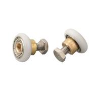 Ruedas Mampara Ducha Rodillos for puertas correderas, 2 tornillos, centro de latón, rueda exterior nailon, tornillo acero inoxidable. for rodillos ducha antiguas(25mm)