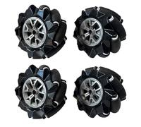 Ruedas Mecanum de alta calidad de 60 mm compatibles con Arduino Raspberry Pi Microbit, ruedas de robot, neumático omnidireccional 4WD con 4 acoplamientos de metal de 5 mm para plataforma móvil