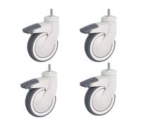 Ruedas Médicas De 5 Pulgadas, Ruedas Silenciosas Giratorias De 360°, Juego De 4 Ruedas Bloqueables Con Freno, For Camas De Hospital, Cunas Y Sillas De Oficina(3inch)