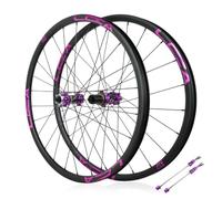 Ruedas MTB 26/27,5/29 Pulgadas Juego De Ruedas para Bicicleta De Montaña Llanta De Aleación De Aluminio 24H Rueda Delantera Y Trasera De Liberación Rápida para Cassette 7-12s(Purple,26")