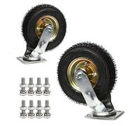 Ruedas neumáticas giratorias, Ruedas Grandes antipinchazos, Doble rodamiento de Bolas, amortiguación silenciosa, Ruedas de Goma antipinchazos para carros, Ruedas giratorias para una movilida