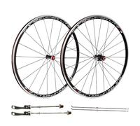 Ruedas para Bicicletas Delanteras Y Traseras, Frenos C/V, Bujes De Fibra De Carbono, Liberación Rápida, Compatibles con Volantes De Inercia De Cassette De 7 A 11 Velocidades(Black Hub)