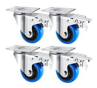 Ruedas para cargas pesadas, ruedas de 100 mm con pastillas de freno mejoradas, ruedas para muebles, ruedas de transporte para uso en interiores o exteriores, adecuadas para muchos tipos de suelo