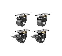Ruedas para cargas pesadas , Ruedas giratorias universales de transporte de 2, 2,5 y 3 pulgadas con freno y doble cojinete de nailon, 1200-1800 kg(2.5 inch 63mm)