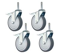 Ruedas para carros Comedor de 4 Pulgadas y 100 mm, Rueda giratoria de Alta Resistencia, Ruedas para Muebles, Rueda de Transporte Industrial para Carro, Rueda de Repuesto Universal (Color: FR