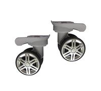 Ruedas para equipaje de 2 uds., ruedas para maleta, ruedas giratorias de repuesto izquierda y derecha, accesorios de reparación multiusos silenciosos, gris claro