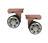 Ruedas para equipaje de 2 uds., ruedas para maleta, ruedas giratorias de repuesto izquierda y derecha, accesorios de reparación multiusos silenciosos, rosa dorada